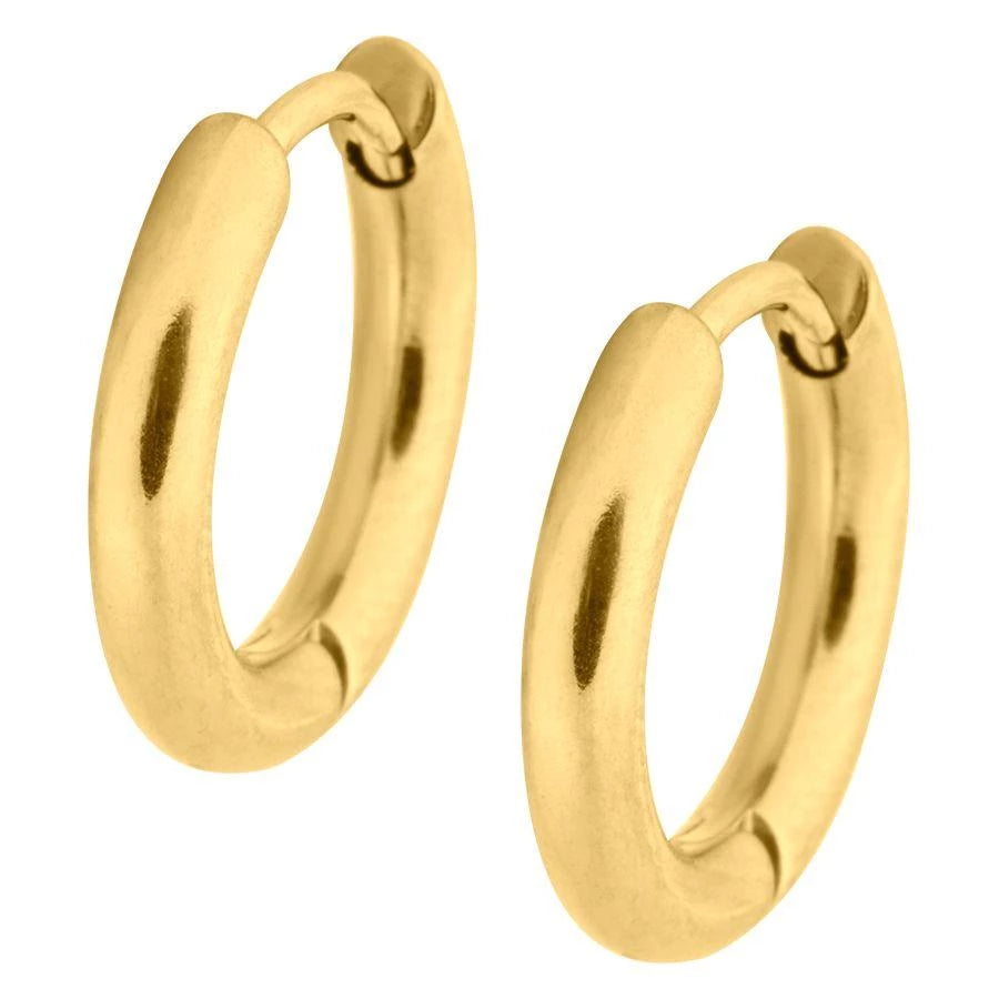 ORECCHINI ACCIAIO CHIRURGICO 361L -10mm WILDCAT PIERCING COLOR ORO