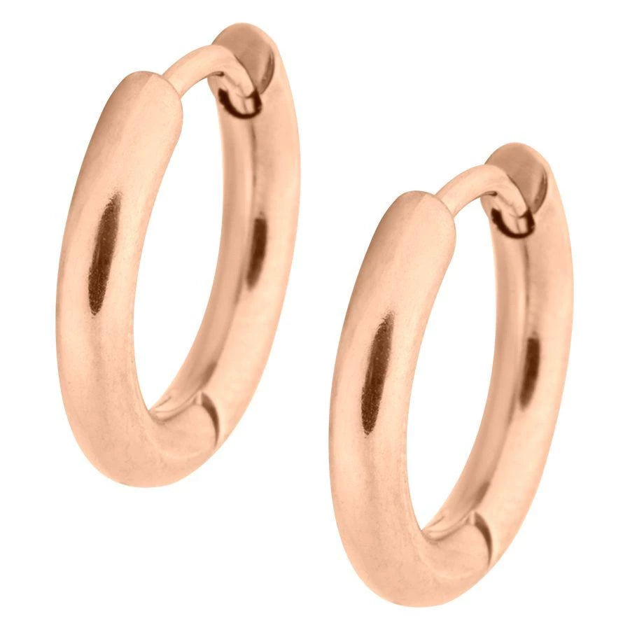 ORECCHINI ACCIAIO CHIRURGICO 361L -10mm PIERCING WILDCAT COLOR ORO ROSA